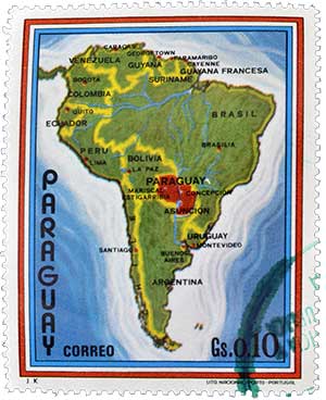 Paraguay auf der Landkarte