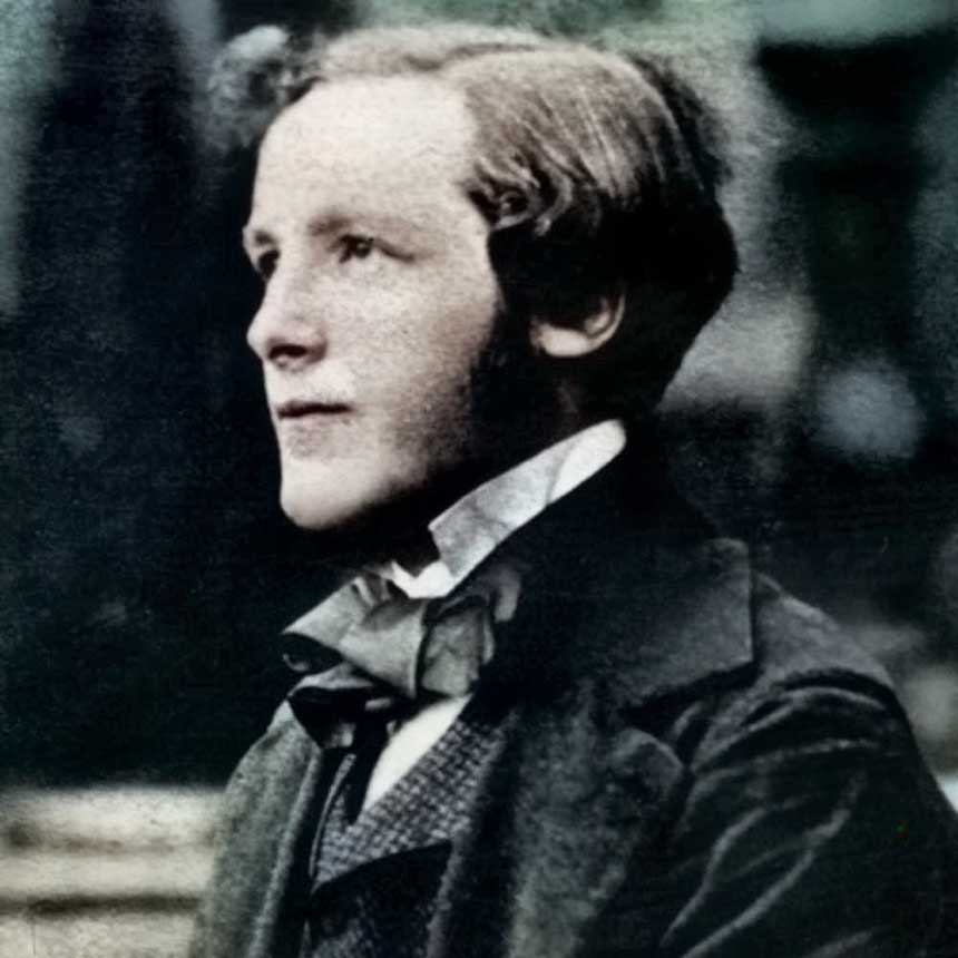 Portraitfoto des jungen James Clerk Maxwell (1831-1879)
