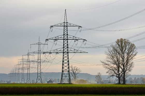 Hochspannungsleitung in Bayern